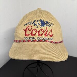 Coors Banquet Golden Colorado Corduroy Rope Snapback Cap Baseball Embroidered